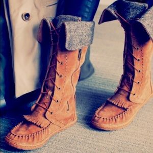 UGG moccasin lace up boot